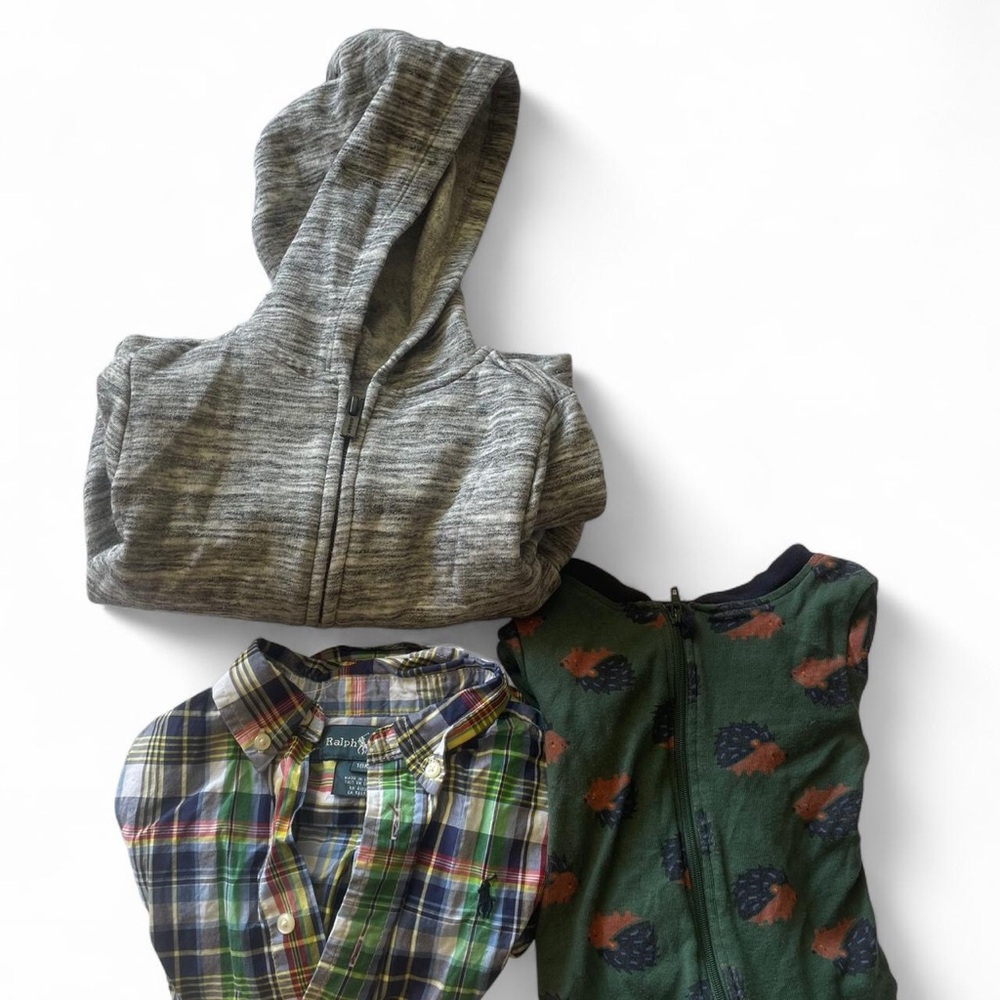 Baby boy clothing bundle 12-18m old navy ralph lauren shirt onesie hoodie